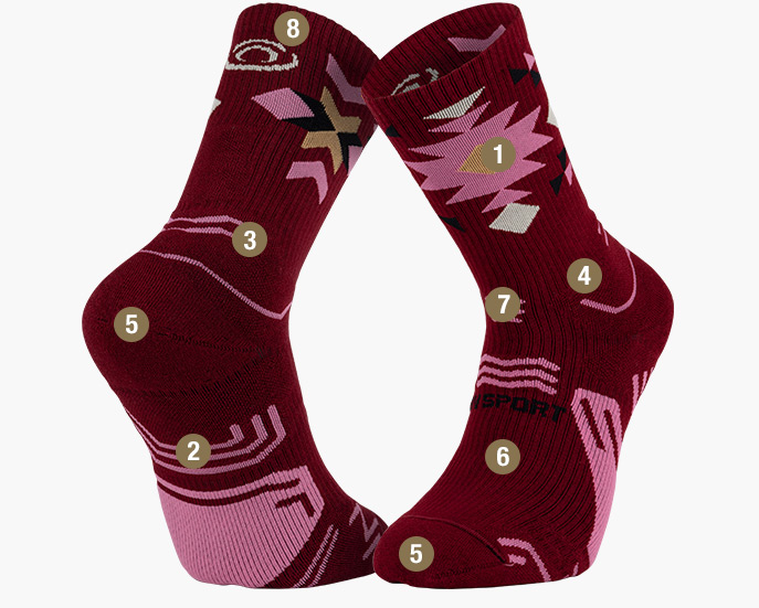 TREK GR Bordeaux sock